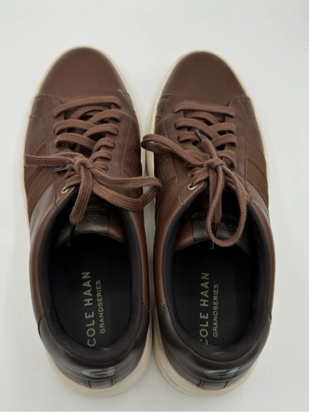 Cole Haan Men's Grand Crosscourt‎ Premier Sneakers in brown leather size 12